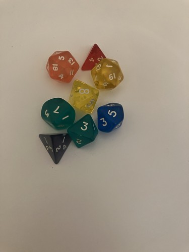 8pc translucent polyhedral - 8pc,