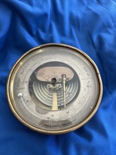 Antique BRASS BAROMETER  with