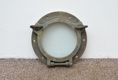Antique porthole old - , brass