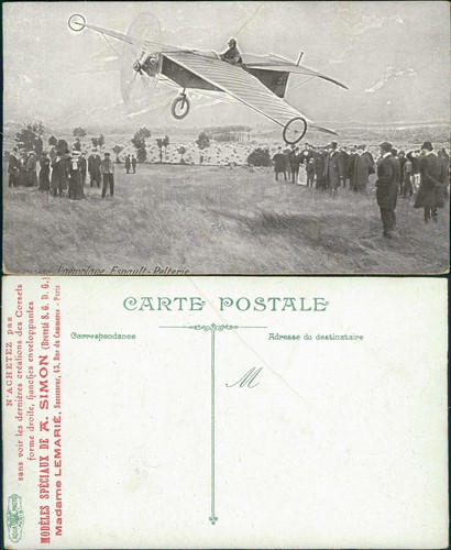 Postcard airplane - postcard,