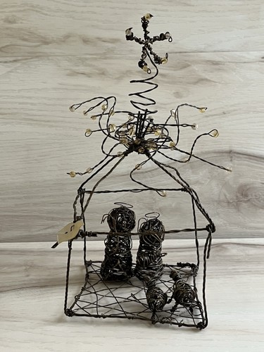 Handmade rustic wire nativity - handmade,