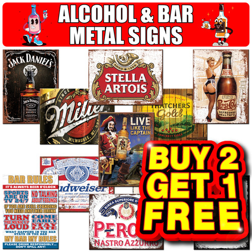 Bar metal signs home - bar,