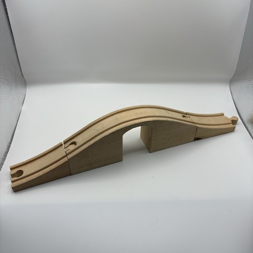 Wooden train track bridge set - track,