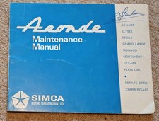 Simca Aronde Maintenance