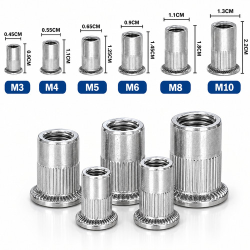 Aluminium rivnuts m12 blind - aluminium,