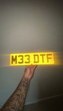 Number Plate “M33 DTF”