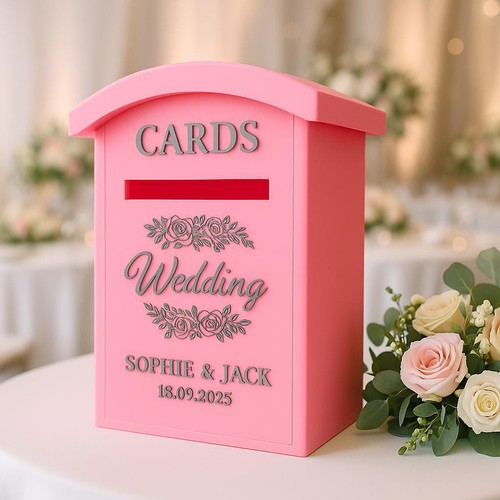 Personalised wedding post box - personalised,