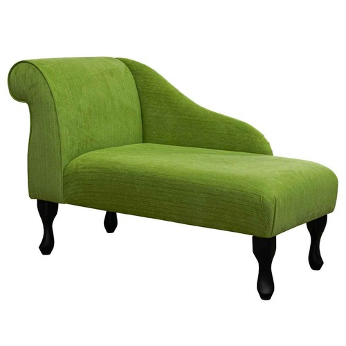 Green velvet chaise longue - green,