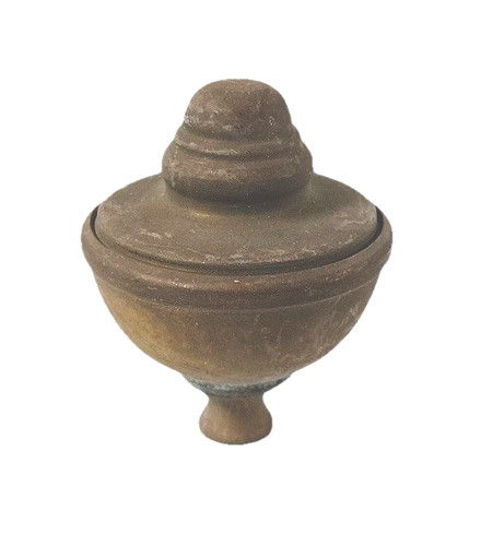 Bed knob spun brass wide - knob,