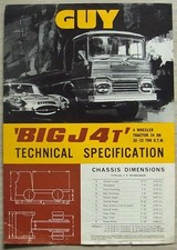 GUY Big J4T 4 Wheeler Tractor 24 30 32 Ton GTW Sales Specification Leaflet 1970s