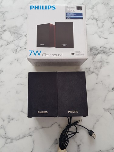Philips dark oak speakers - oak,