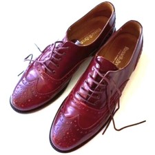 Russell & Bromley Jeeves Ladies Berry Leather Oxford Brogues Size EU 41 UK 8