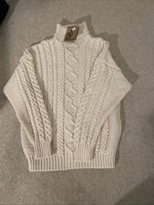 Aran Stitch Polo Jumper 100%