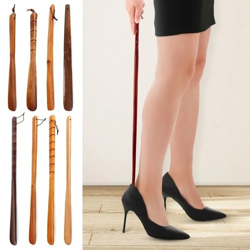 55cm wooden shoe horn - shoe, long