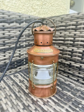 ANTIQUE / VINTAGE DUTCH ANKERLICHT COPPER BRASS SHIPS ANCHOR LANTERN LAMP LIGHT