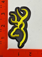 Browning Deer Head Embroidered Iron‑On Patch – Hunting Firearm Badge