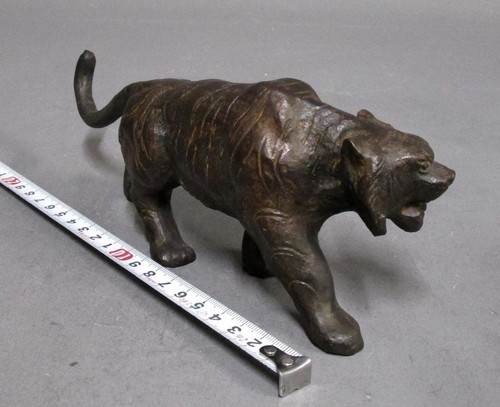 Tiger bronze statue inch - tiger,