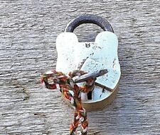 ANTIQUE BRASS PADLOCK SMALL SIZE WITH KEY c.1880