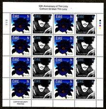 2019 IRELAND ~ THIN LIZZY-PHIL LYNOTT STAMP SHEETLET 2ND PRINTING 2A2A2A2A