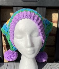 Handmade Crochet Jester Hat