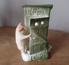 ANTIQUE GERMAN PINK PIG AT