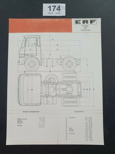 Erf model 64p - tractor, unit