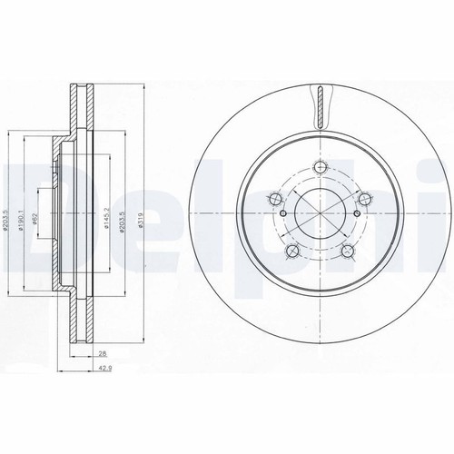 Brake disc delphi bg4253 - disc,