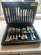 Antique George Butler of Sheffield Silver Plated Cutlery 68 piece Canteen Set