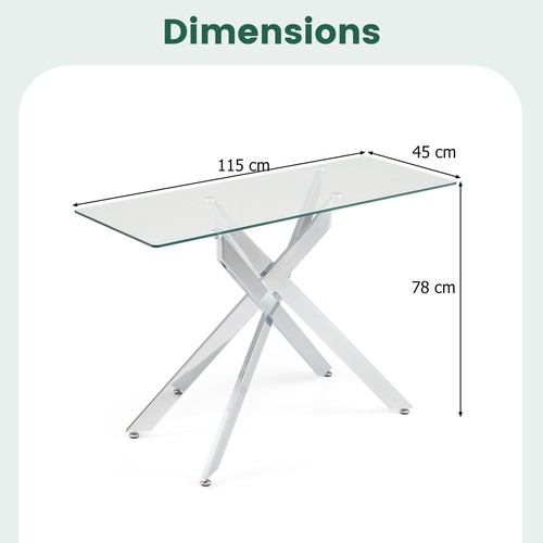 Glass console table - table, modern