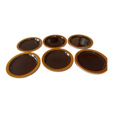 6 Hornsea Brontë Tea Plates Brown And Tan Vintage 1970’s Tableware