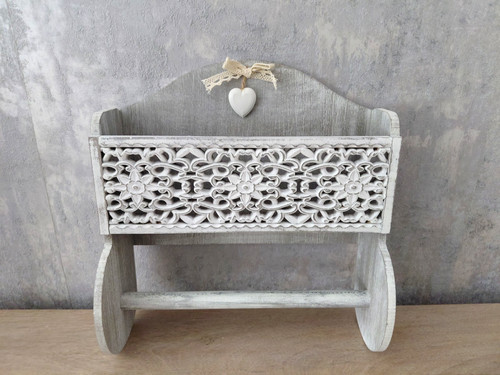 Grey wooden kitchen roll - wooden,