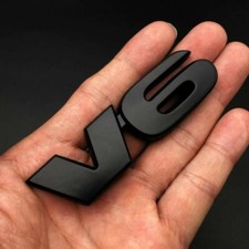 V6 car rear metal emblem sticker badge decal sticker matte black V6