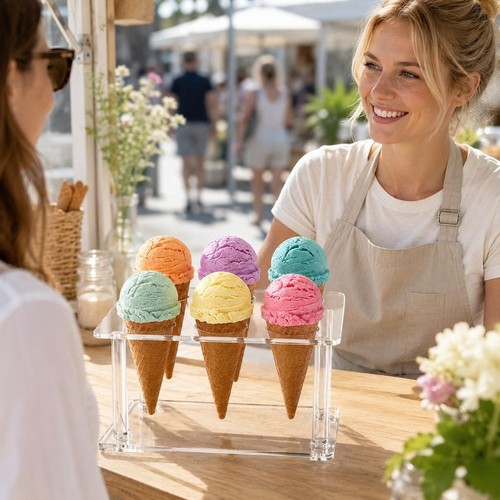 Ice cream cone holder with - with, 6