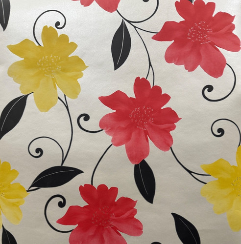 Direct floral red yellow - floral,