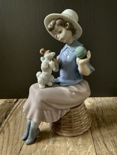 Nao by Lladro Girl with Puppy