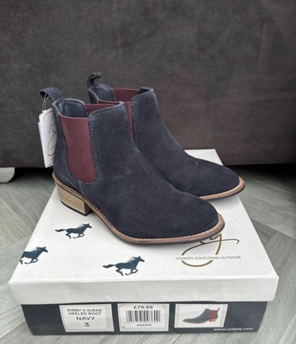 Rydale navy suede heeled - navy,