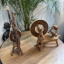 Pair Vintage Miniature Wooden