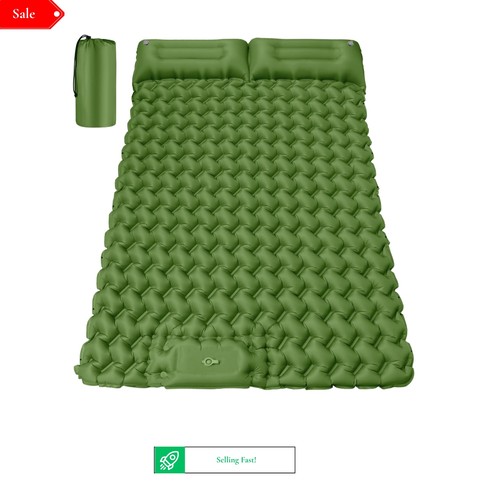 Double inflatable camping mat - double,