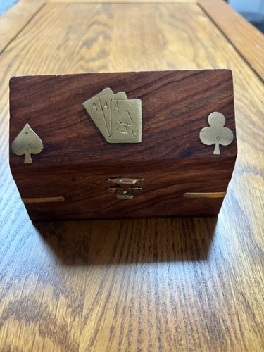 Wooden playing card storage
