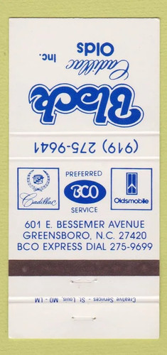 Matchbook cover black - matchbook,