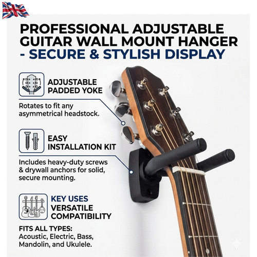 Guitar hanger wall mount - hanger, stand