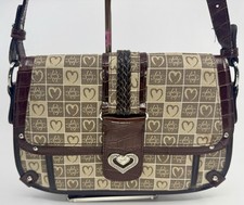 Brighton Brown Leather & Fabric Purse Shoulder Bag