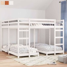 3-in-1 Triple Bunk Beds Solid