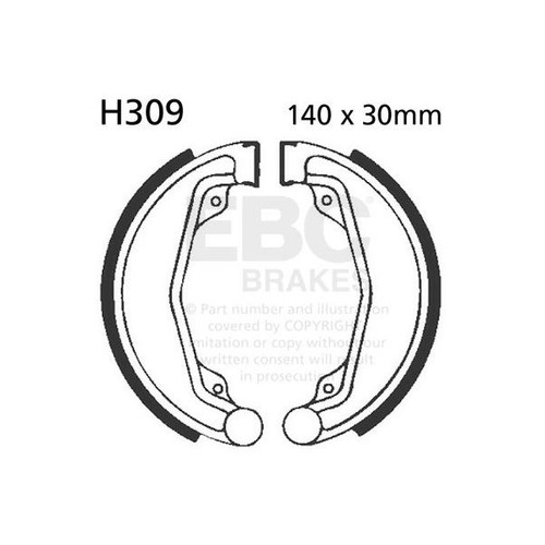 Ebc brake shoe set rear - brake,