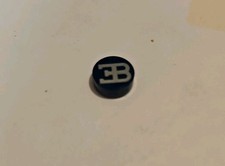 Lego Tile Round 1 x 1 with Silver Bugatti badge logo 