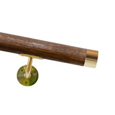 Handrail | Brass & Walnut – Flat End Caps
