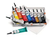 Pebeo Vitrea 160 Oven Bake Stain Glass Paint 3D Outliners Set 10 x 20ml Colours