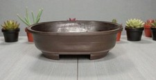 Brown Mica Bonsai Pot - Oval