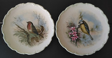 2 Royal Albert Woodland Birds Collection Bone China Plates Robin & Blue Titmouse
