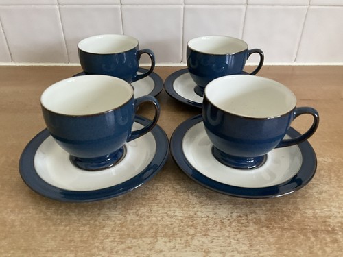 Denby boston blue cups - boston, x